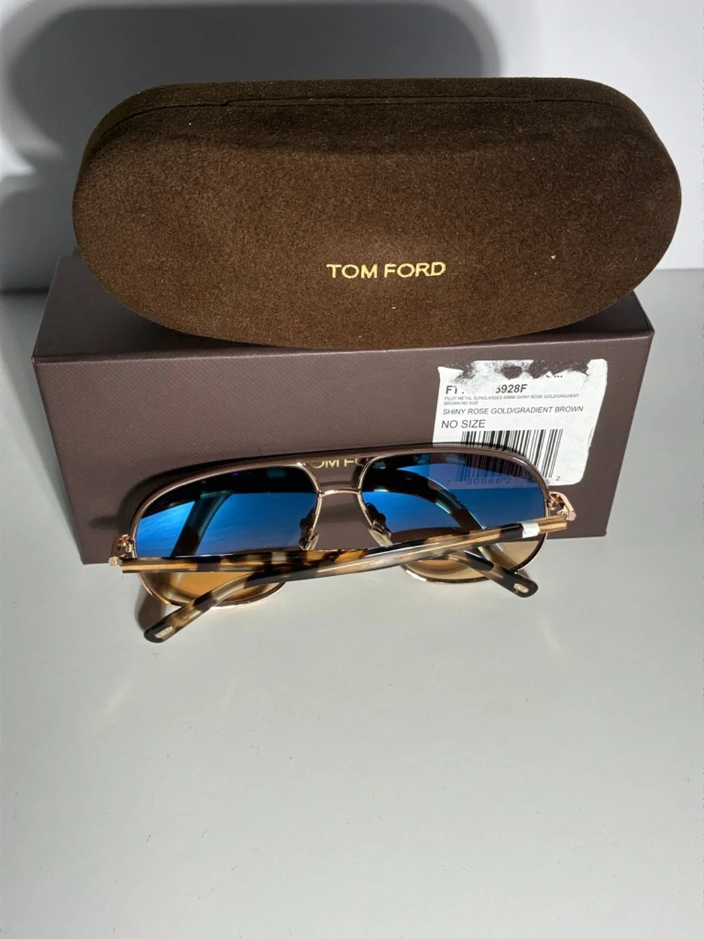 New Authentic Tom Ford Maxwell TF1019 26F Pilot Sunglasses, 59mm